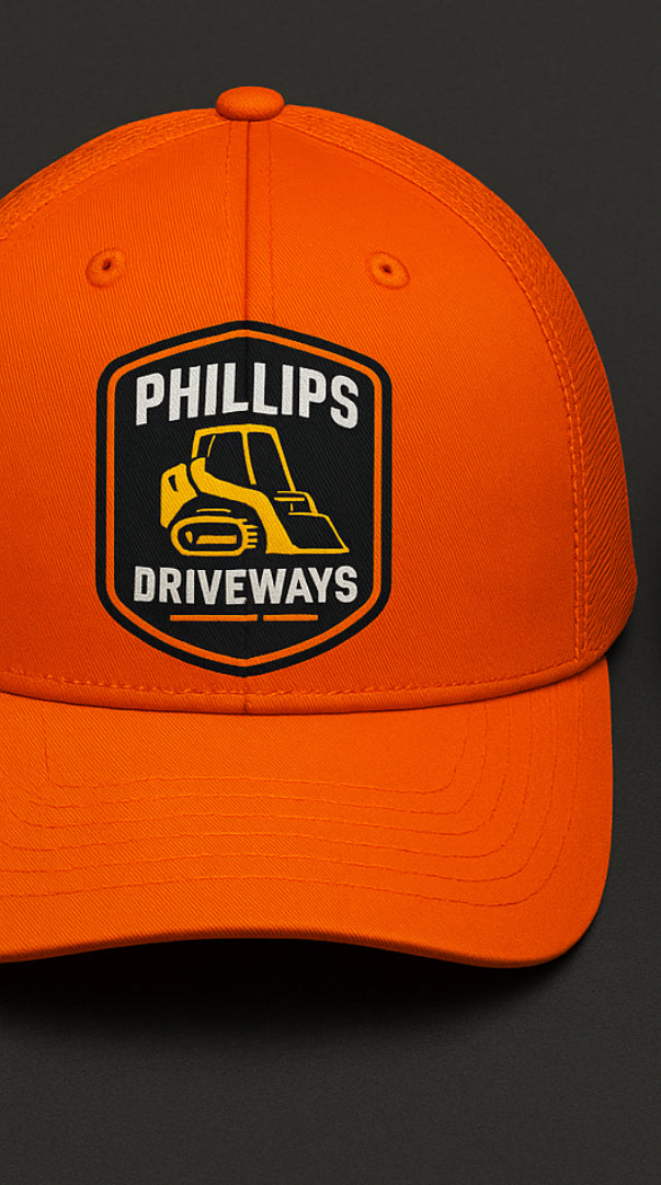Phillips Driveways Safety Orange Crew Edition Hat – Down to Earth, Built Up Right